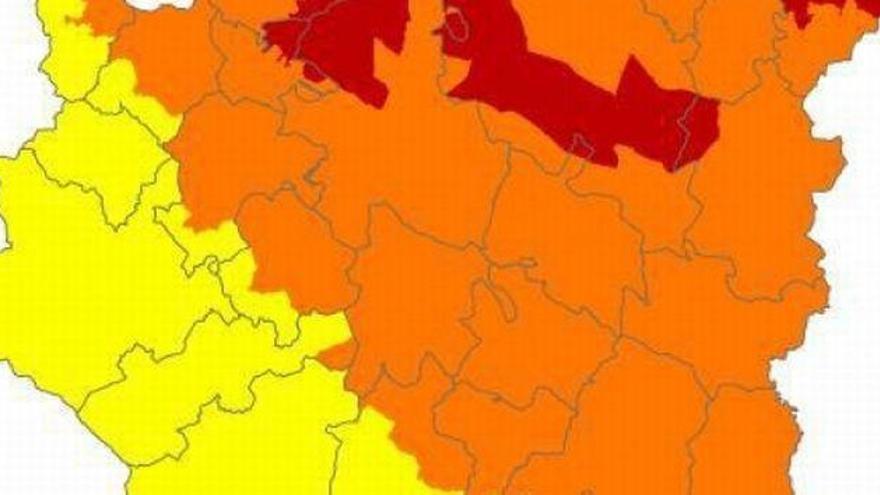 Tres zonas de Aragón están hoy en alerta roja por incendios forestales