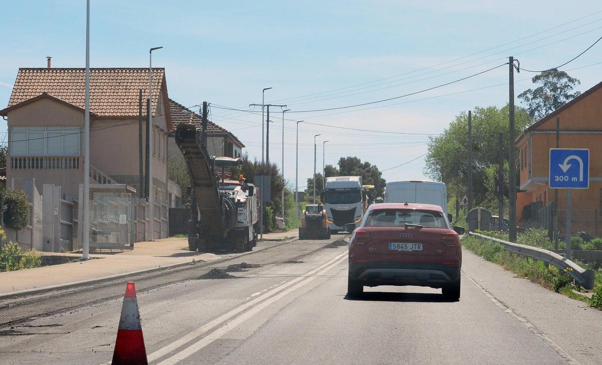 Vuelven las obras (y las colas) a la PO-551 entre Bueu y Cangas