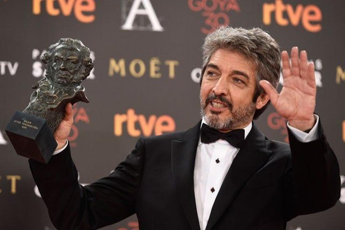 Ricardo Darín posa con su Goya a Mejor Actor Protagonista por Truman