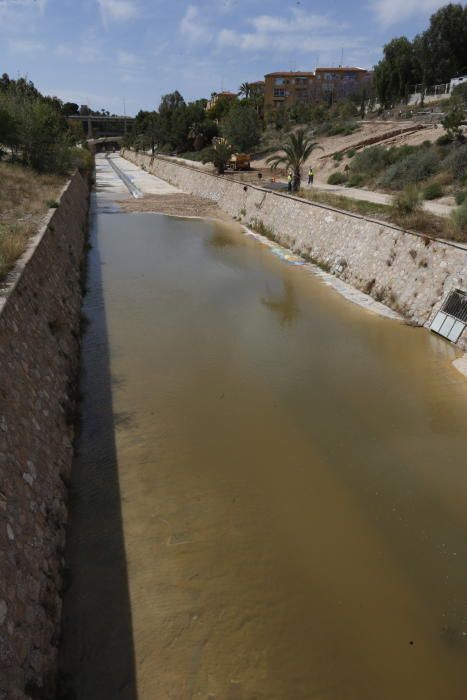 El estado del Vinalopó tras una fuga de agua