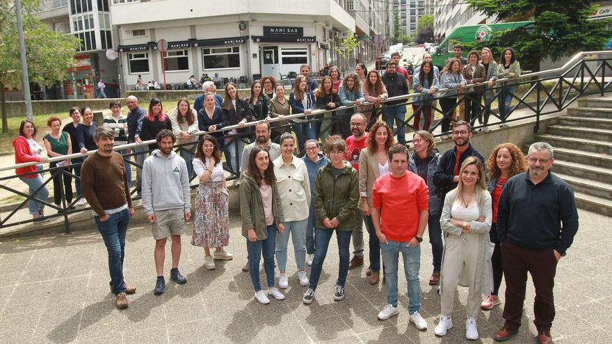 Investigadores integrantes del nuevo Instituto de Agroecología y Alimentación, en el exterior del edificio Politécnico.   | // IÑAKI OSORIO