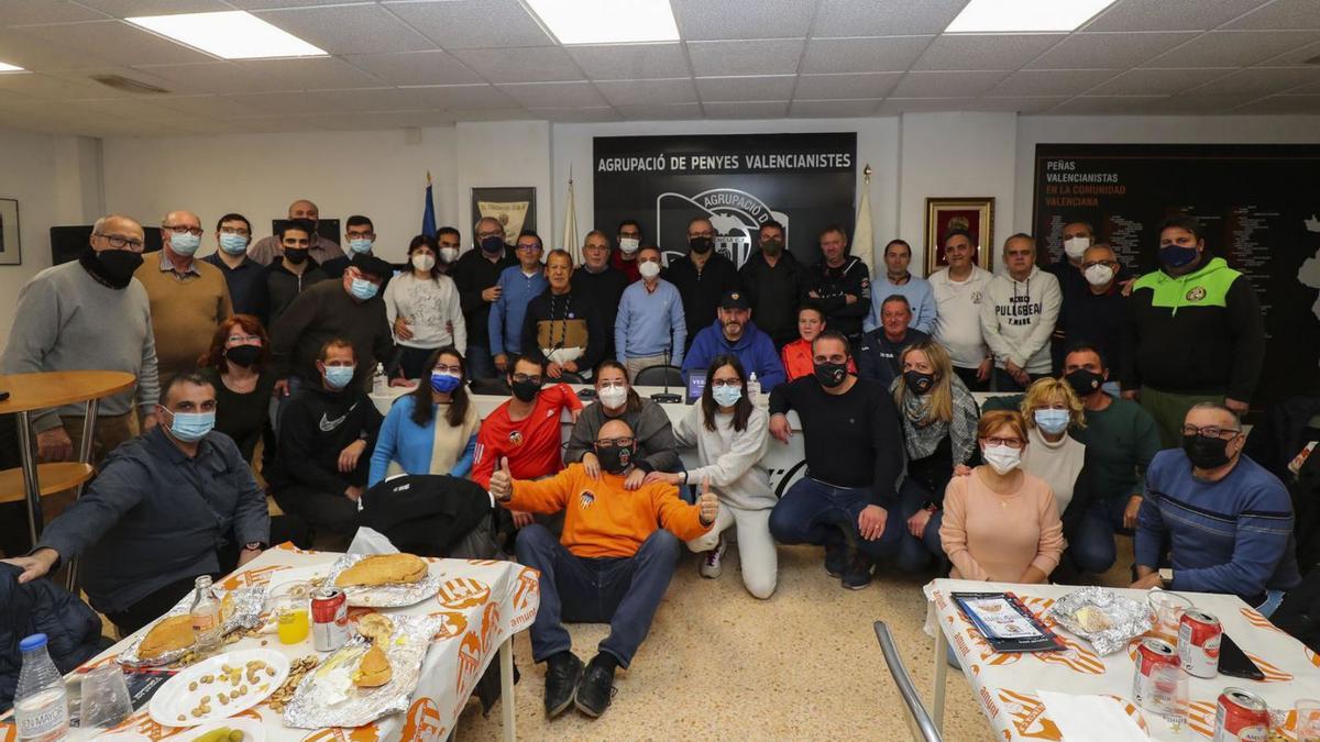 L’Agrupación de Penyes volvió a celebrar una cena prepartido casi dos años después.  | F. CALABUIG