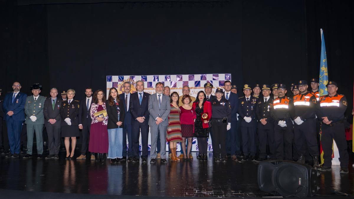 Galardonados durante la ceremonia.