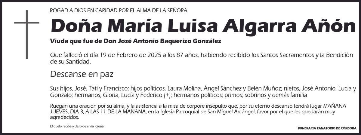 María Luisa Algarra Añón