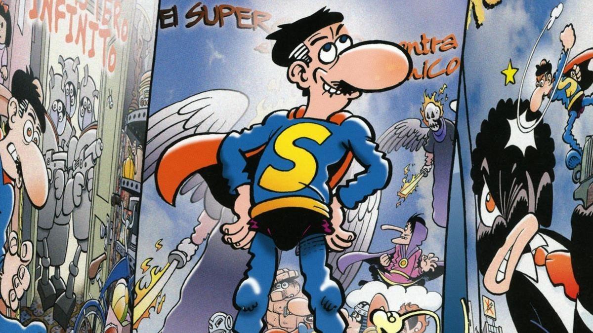 Superlópez, obra de Jan, en un fragmento de la portada del nuevo 'Super Humor'.