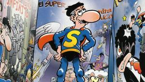 Superlópez, obra de Jan, en un fragmento de la portada del nuevo ’Super Humor’.  