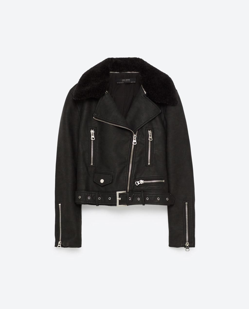 Rebajas Zara: cazadora efecto piel