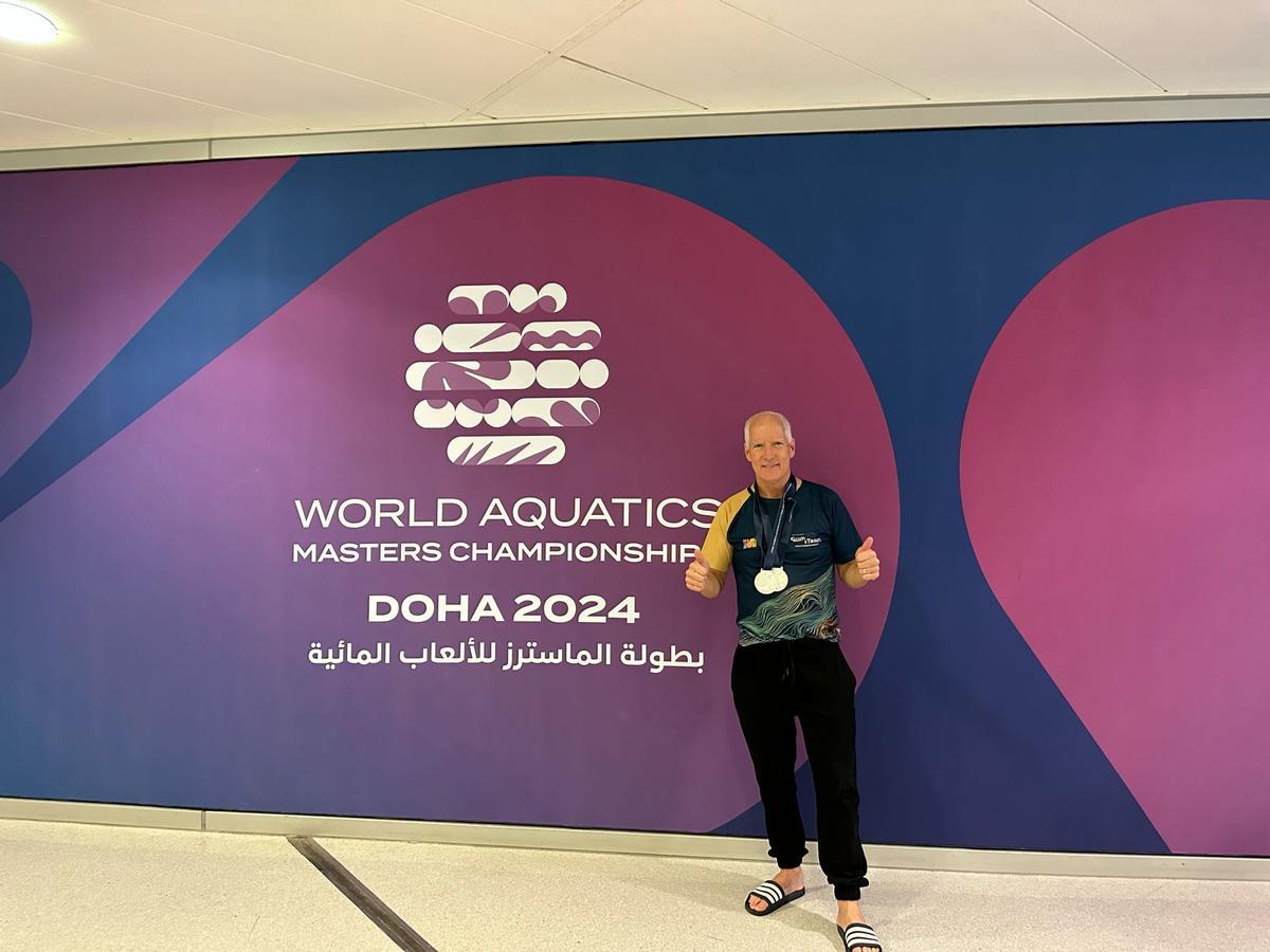 Eric Sjöström, afincado en San Agustín, en el Mundial de Natación en Doha.
