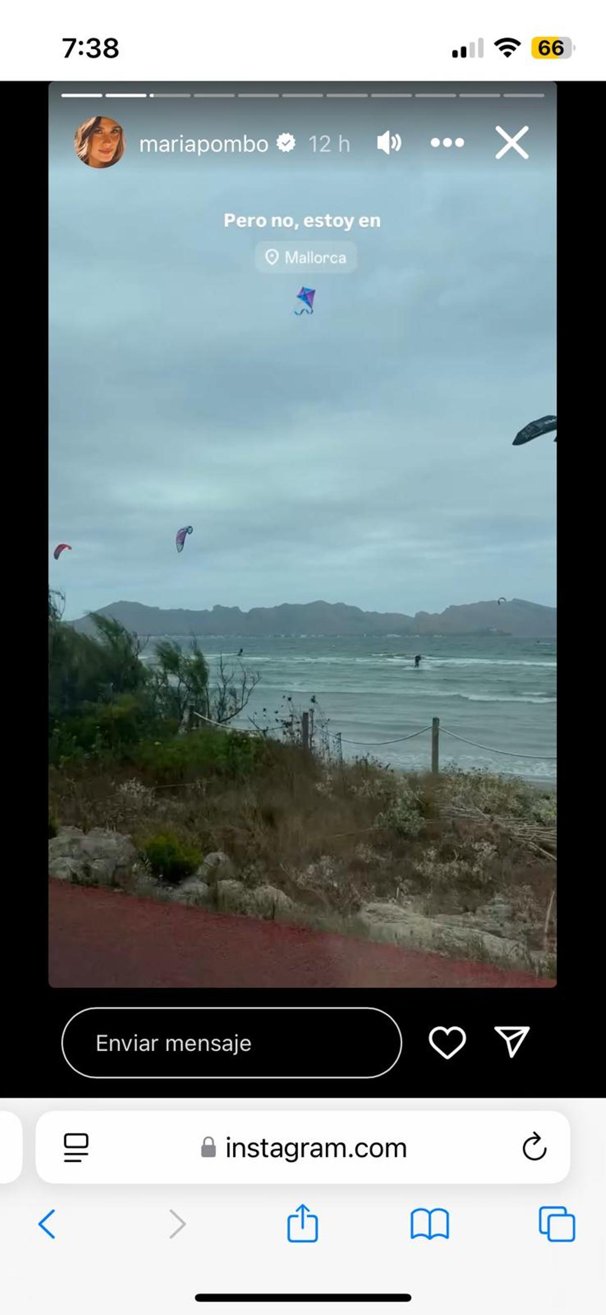 María Pombo, sorprendida por el tiempo en Mallorca: "Parece que sigo en Cantabria"