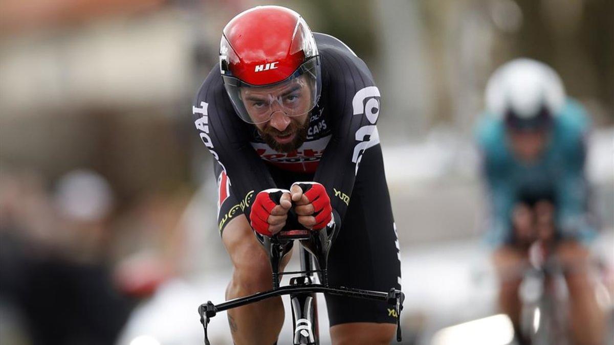 El belga Thomas De Gendt con el maillot del equipo Lotto Soudal