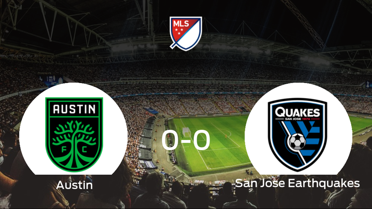 El Austin FC y el San Jose Earthquakes firman un empate sin goles (0-0)