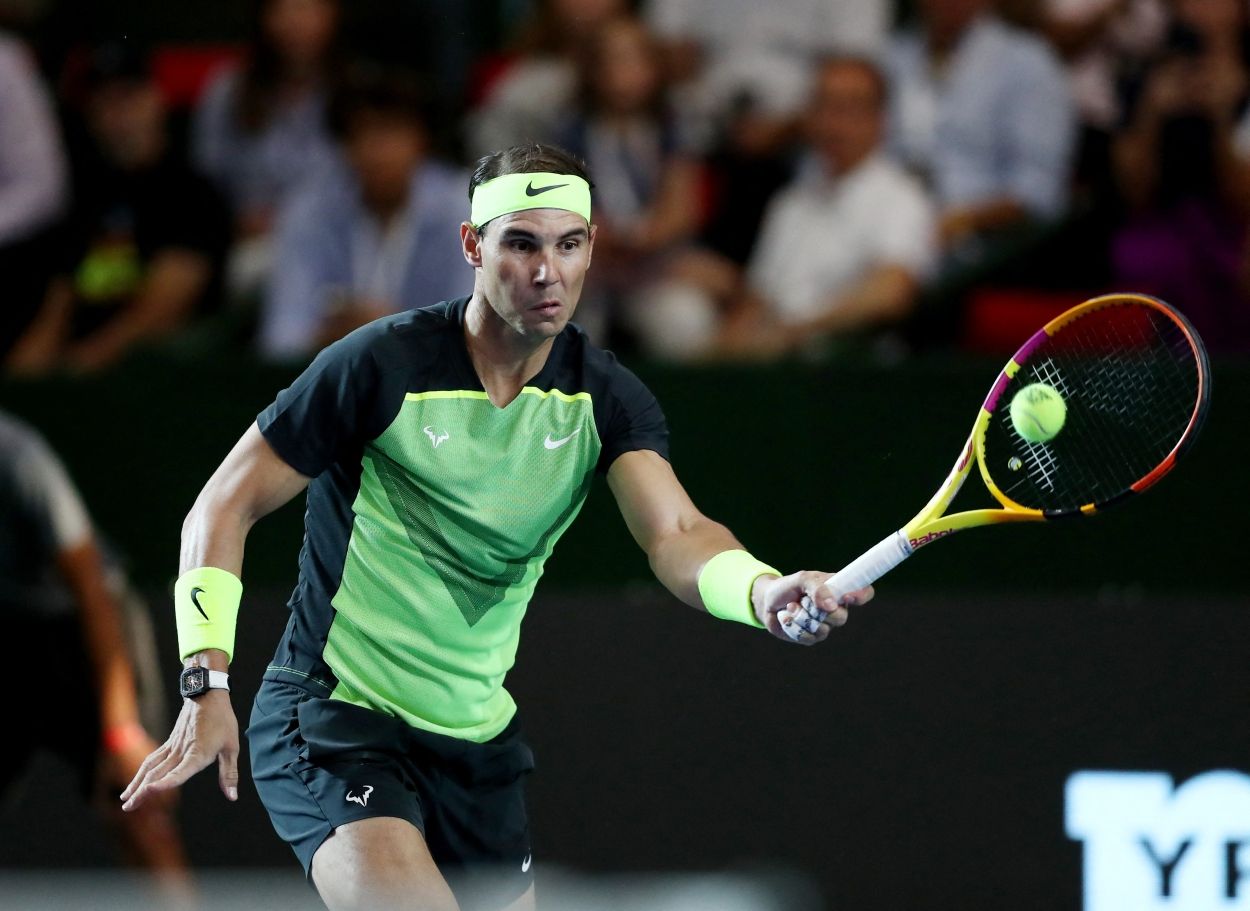 Nadal se divierte jugando al tenis junto a Sabatini en Argentina