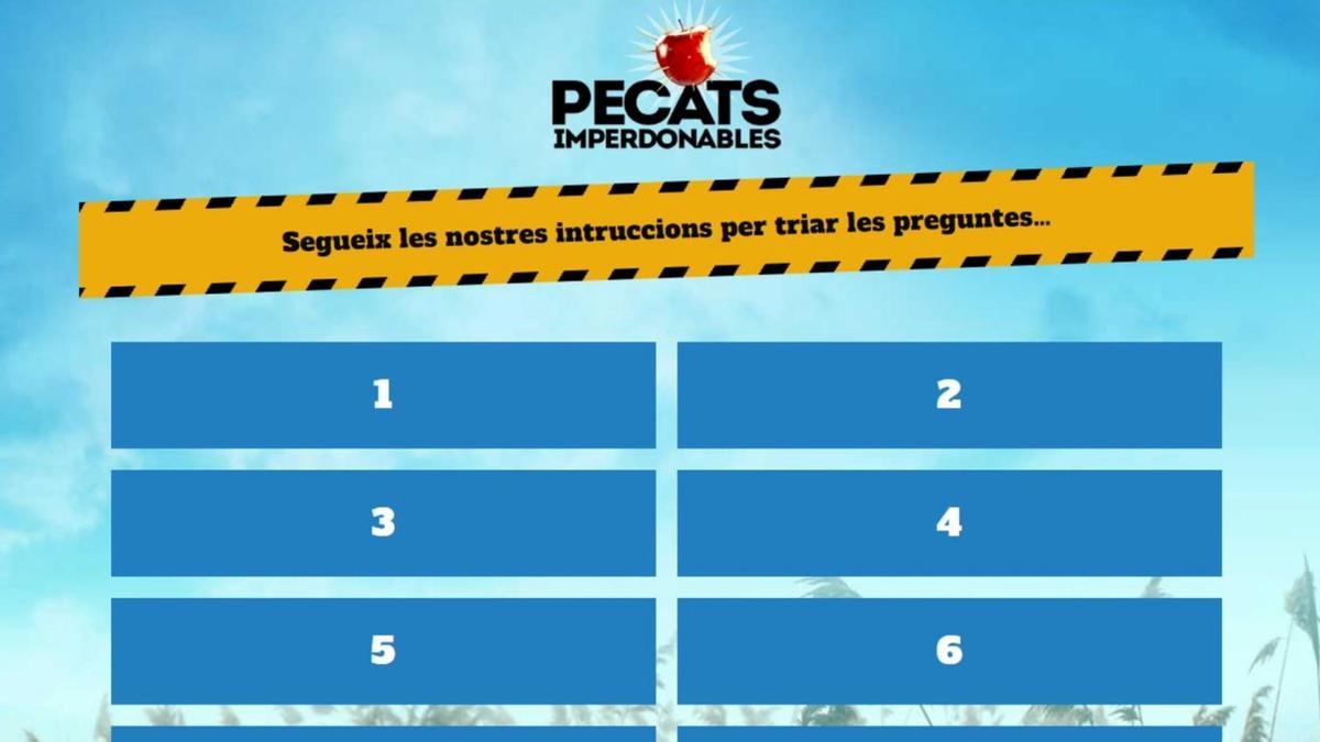 Pantalla que aparece para que votemos las diferentes preguntas.