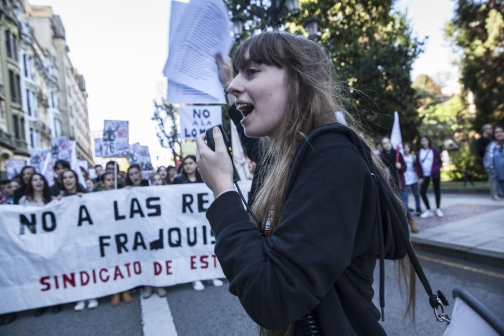 Manifestación de estudiantes contra la LOMCE