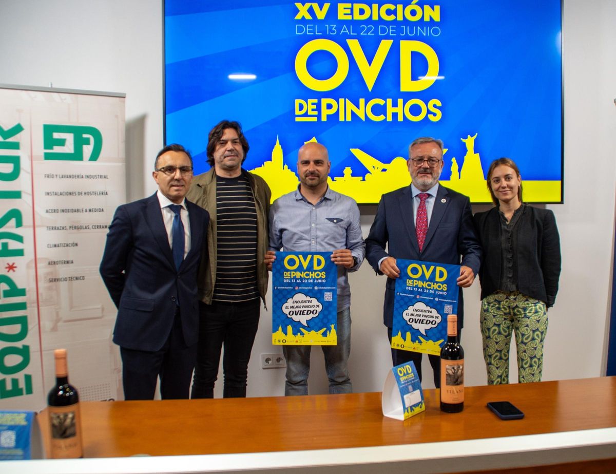 Por la izquierda, Fernando Corral, Juan Molina, Marcos del Busto, Alfredo García Quintana y Candela Picó durante la presentación del certamen de este año.