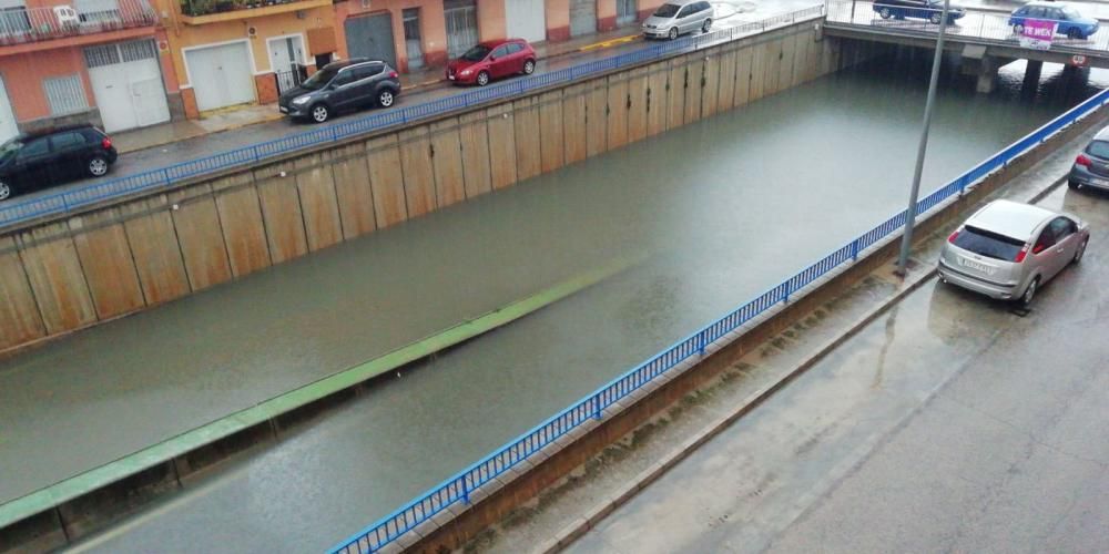 Algemesí, completamente anegada por la lluvia.