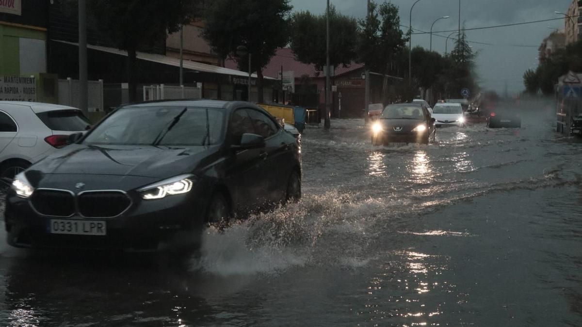 Calle inundada en Vila-real.