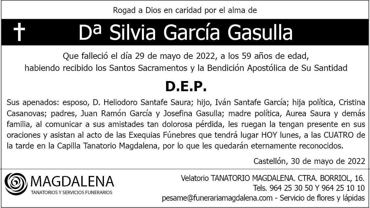 Dª Silvia García Gasulla