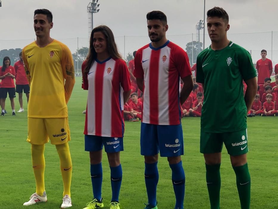 Presentación de las camisetas del Sporting