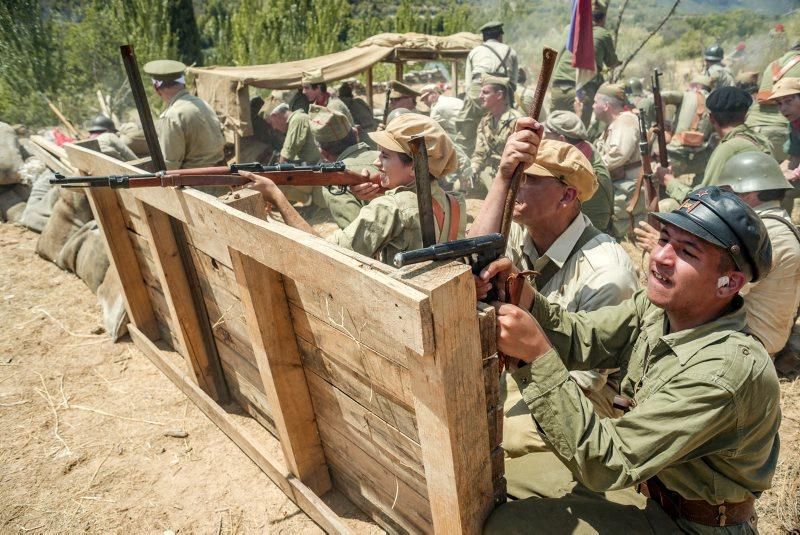 Recreación de la batalla del Ebro en Fayón