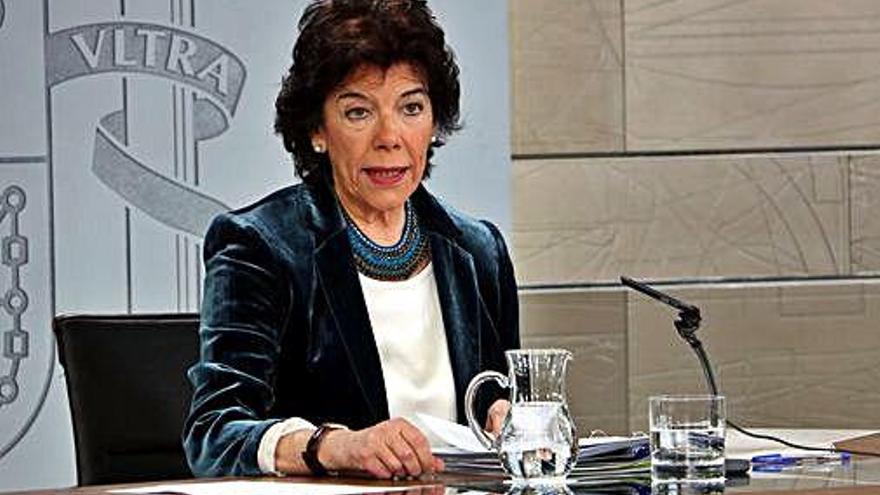 La portaveu del Govern espanyol, Isabel Celaá