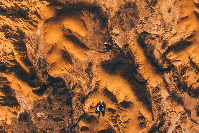 Pareja desierto