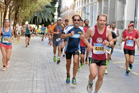 Auf der Strecke des Mallorca Marathons