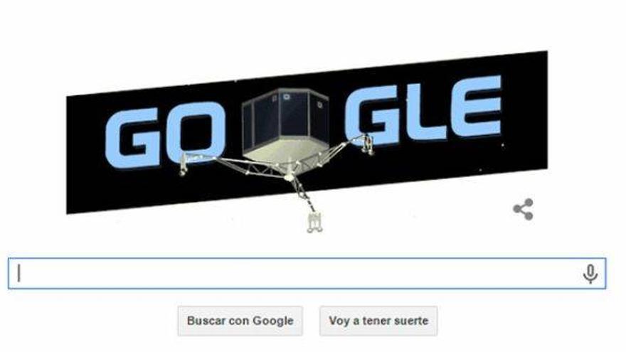 Google celebra el éxito de la misión &#039;Rosetta&#039; con un &#039;doodle&#039;