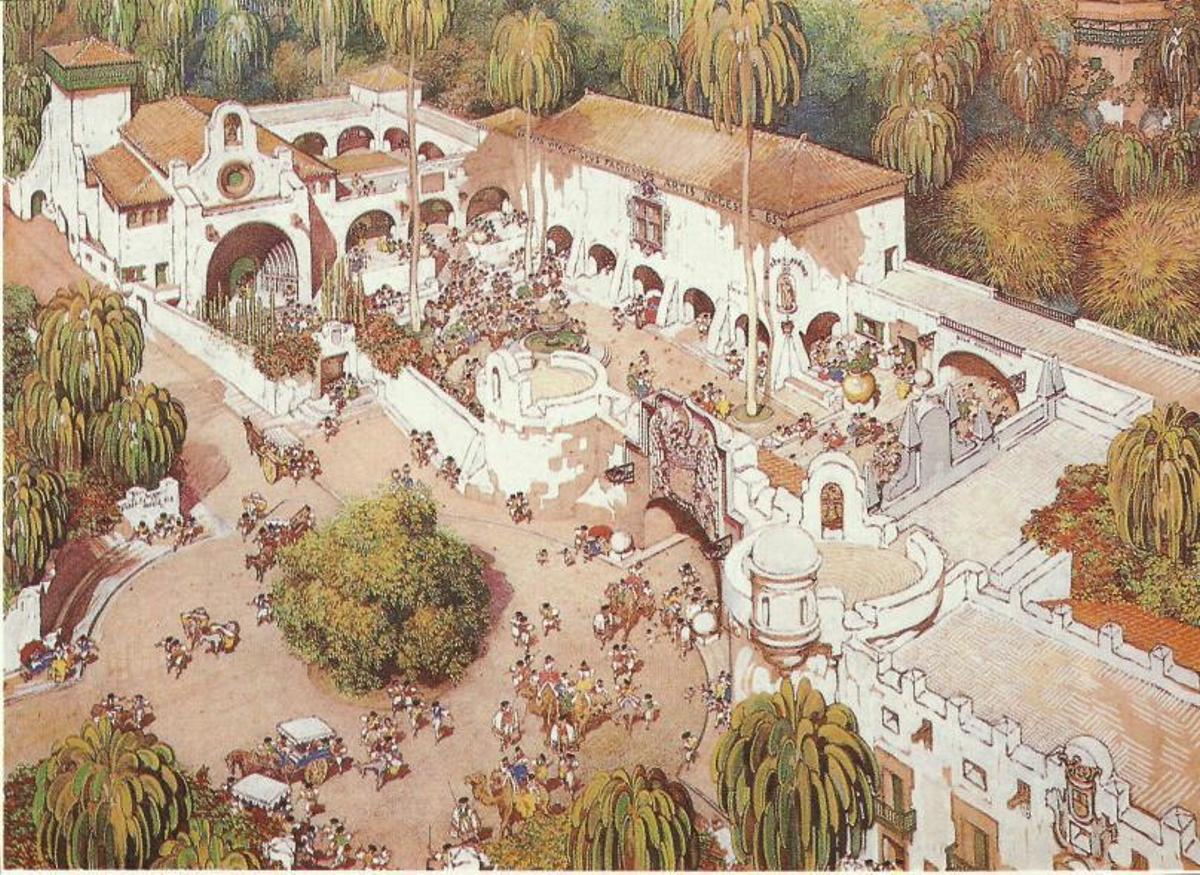 EL PUEBLO CANARIO EN UN DIBUJO DE NÉSTOR MARTTÍN FERNÁNDEZ DE LA TORRE.