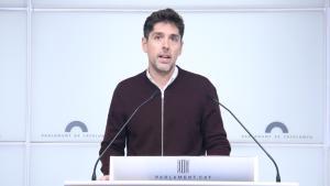 El portavoz de los Comuns en el Parlament, David Cid, este lunes.