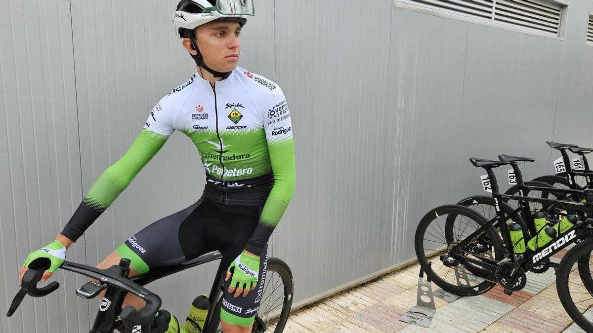 Adrián Cuadrado, ciclista del Extremadura Pebetero que estará en el Memorial Valenciaga.
