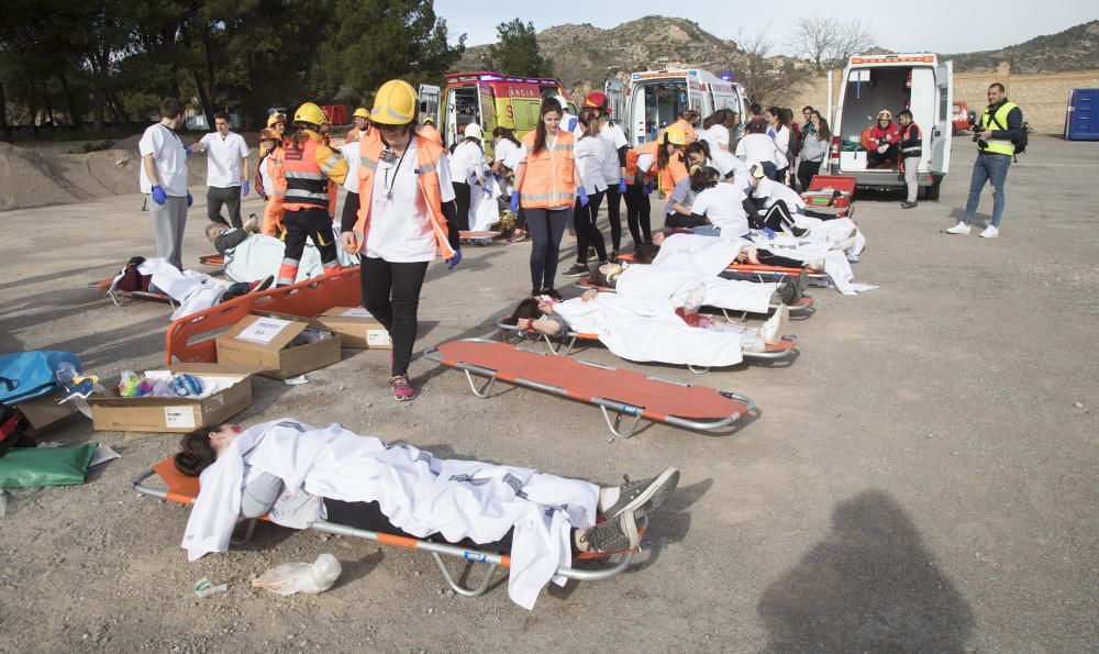 Simulacro de la Escuela de Enfermería de Castelló