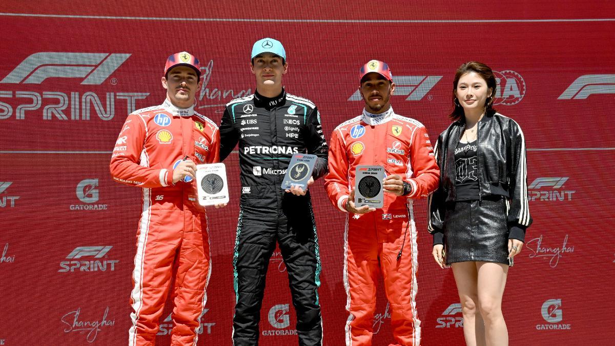 Russell, líder del Mundial, secundado por Leclerc y Hamilton en el podio de la carrera sprint de China