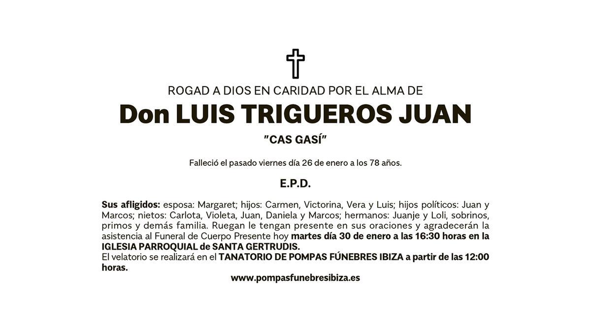 Esquela Luis Trigueros Juan