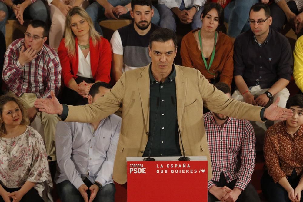 Pedro Sánchez de campaña en Córdoba