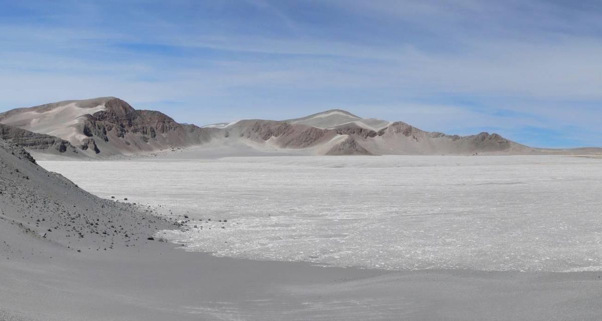 Zona del Cerro Blanco donde ocurrió la erupción