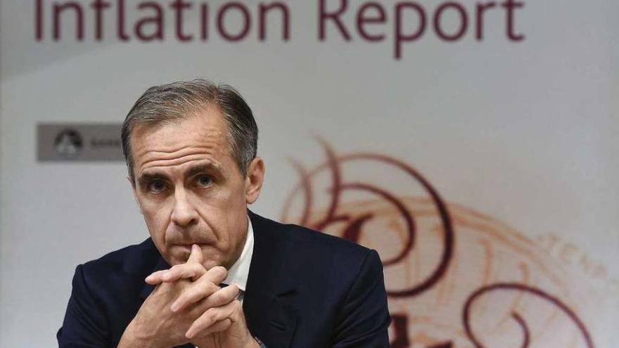 El gobernador del Banco de Inglaterra, Mark Carney, en su comparecencia de ayer.