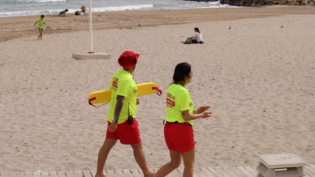 Socorristas en una playa de El Campello.