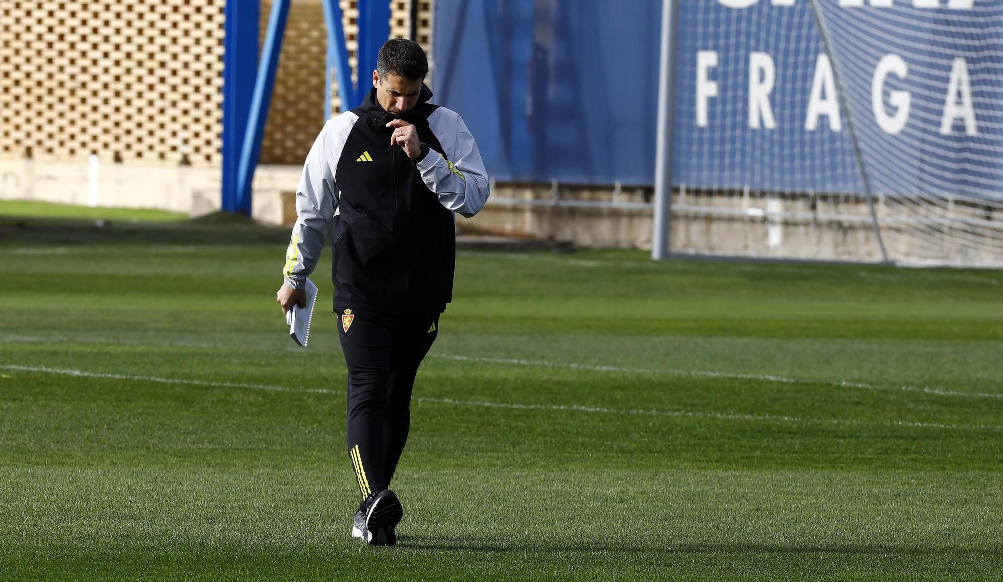 EN IMÁGENES | Así ha sido el primer entrenamiento del Real Zaragoza con Julio Velázquez