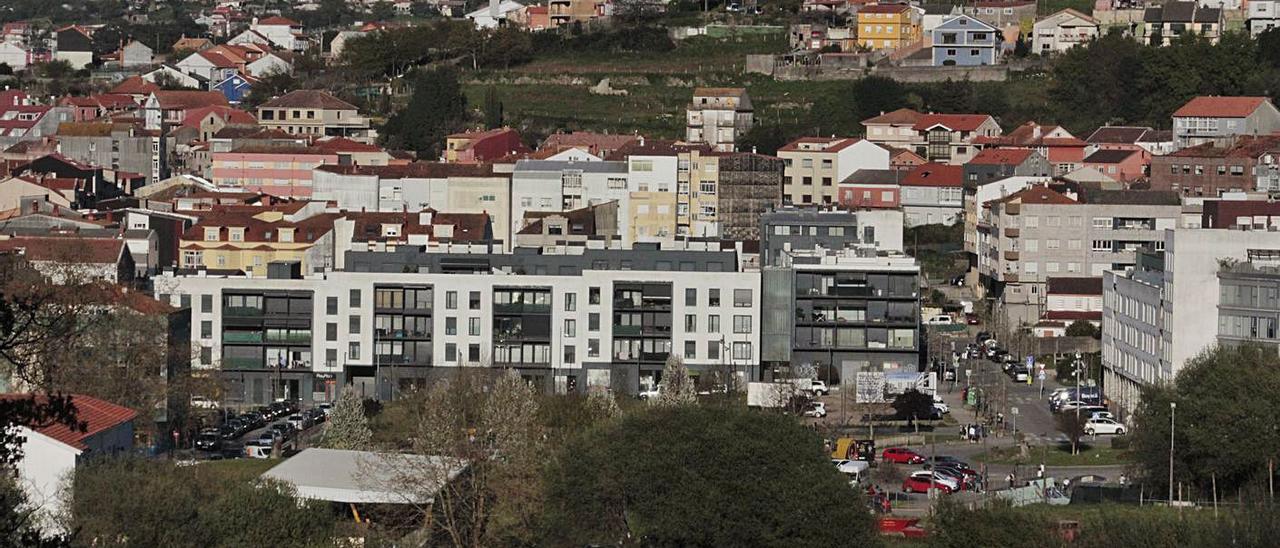 Una vista de la zona urbana de Bueu, en el entorno de As Lagoas.