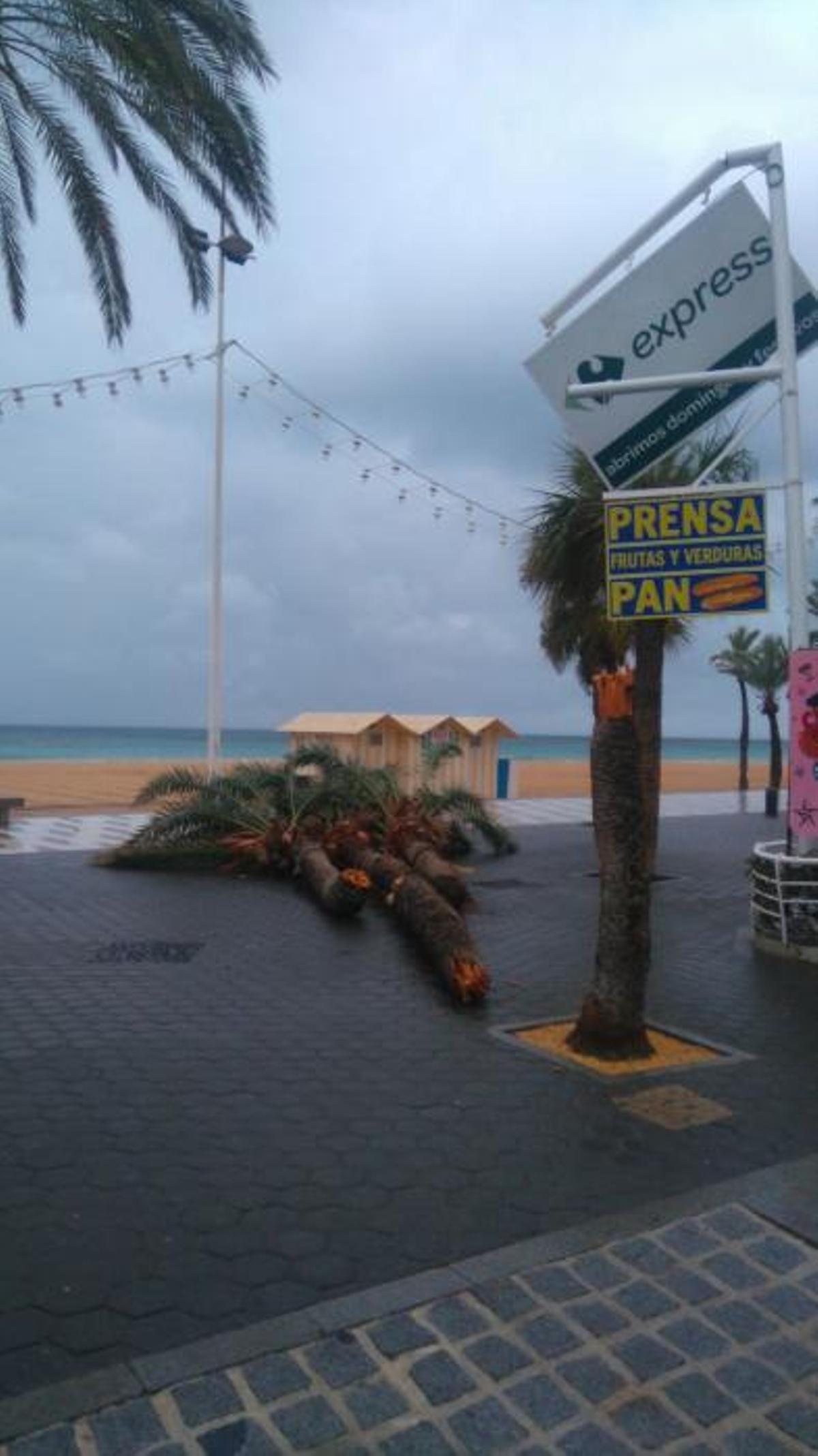 Cortes puntuales de calles en Benidorm por las lluvias