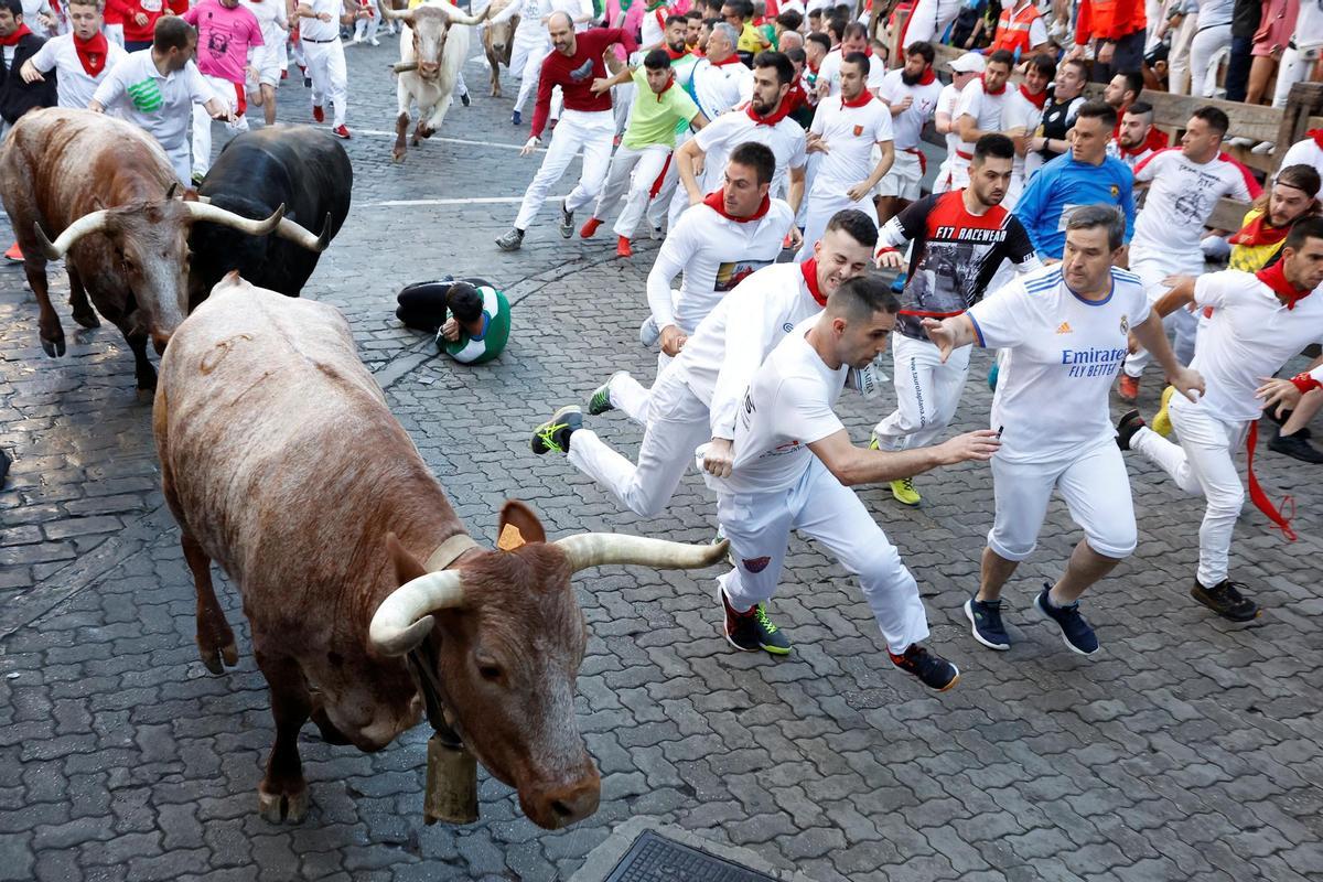 Primer encierro dels Sanfermins.