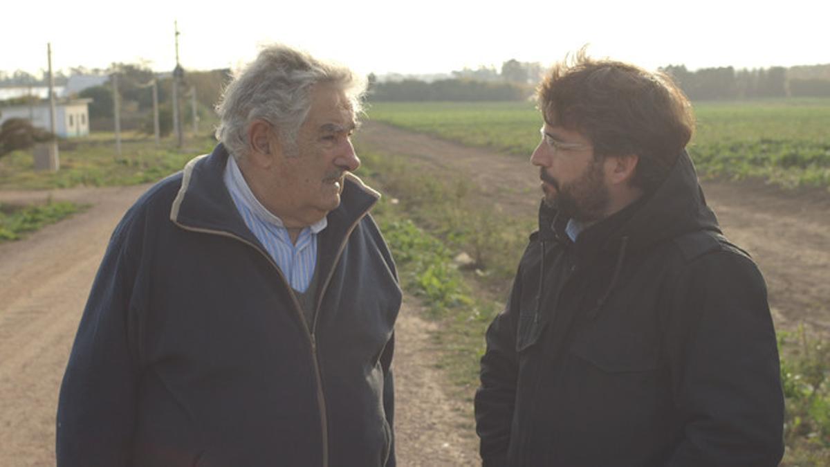 Mujica y Évole en un momento de la entrevista de 'Salvados'.