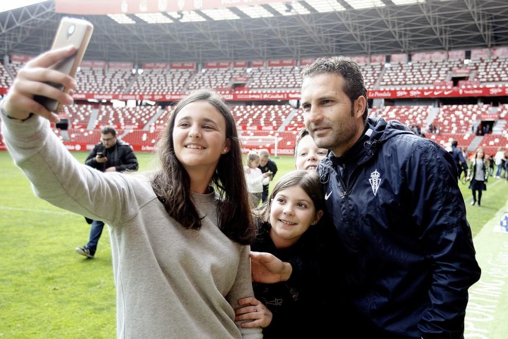 Entrenamiento del Sporting en El Molinón.