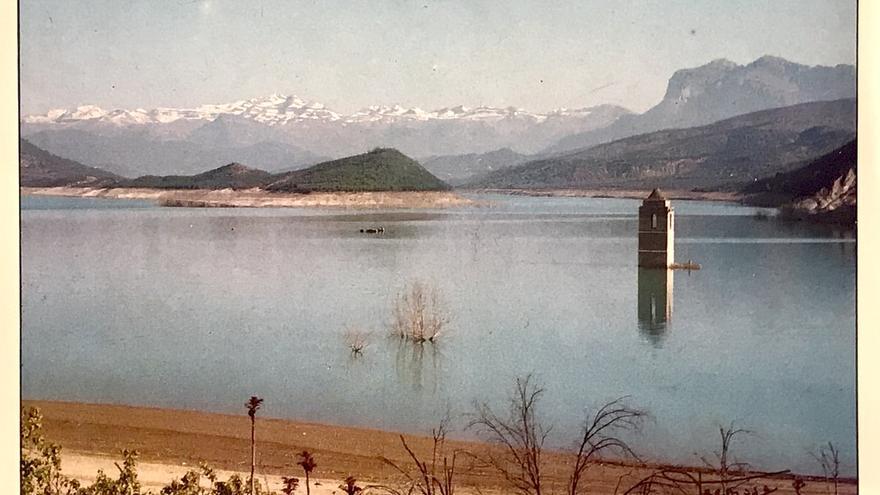 Embalse de Mediano (Huesca), en los años 80.