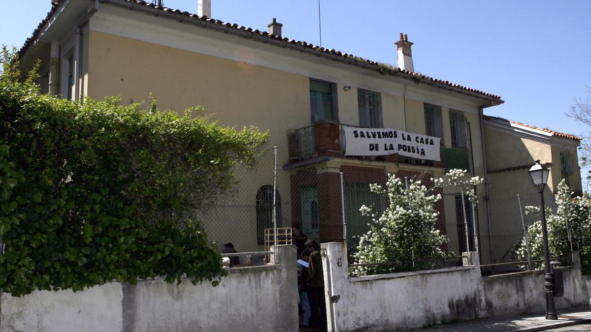 La casa de Vicente Aleixandre, que ha sido escenario de protestas para defender su valor como patriomonio a proteger.