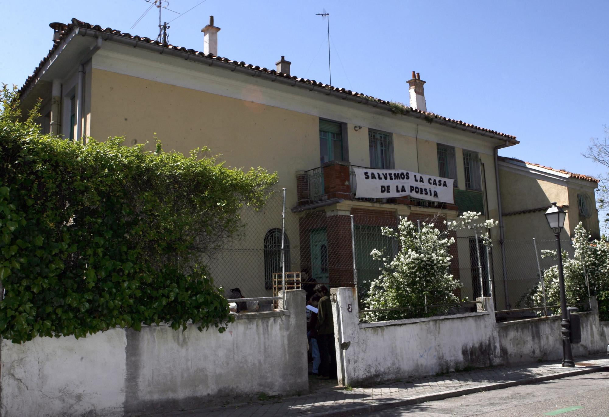 La casa de Vicente Aleixandre, que ha sido escenario de protestas para defender su valor como patriomonio a proteger.