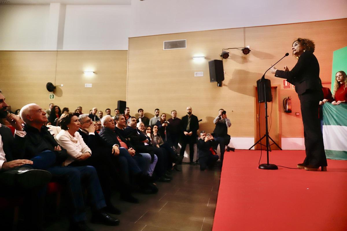 María Jesús Montero interviene en su acto de Cártama, la semana pasada.