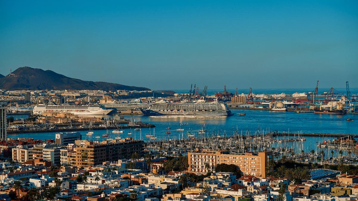 Un crucero en el Puerto de La Luz.
