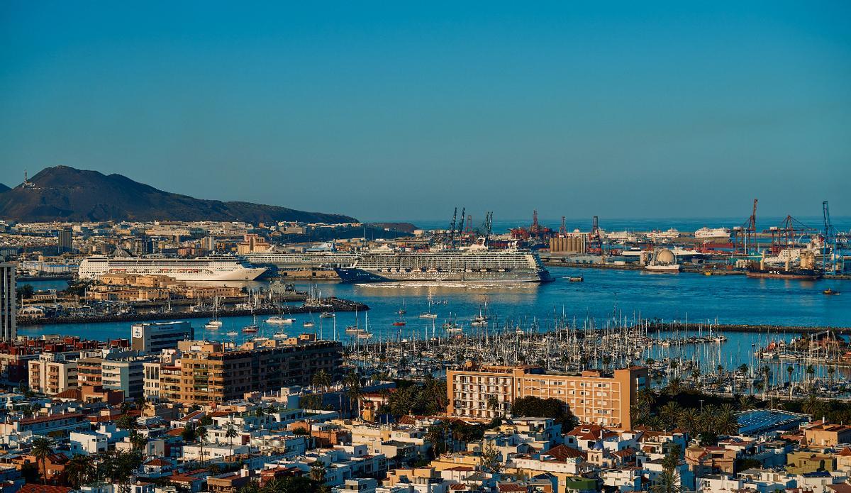 Un crucero en el Puerto de La Luz.